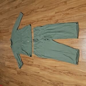 Ellen Tracy Linen Blend Jacket and Pants set